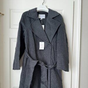 Petite Studio NYC Denver Wool Coat in Charcoal